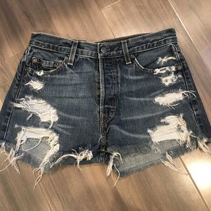 Vintage distressed 501 shorts